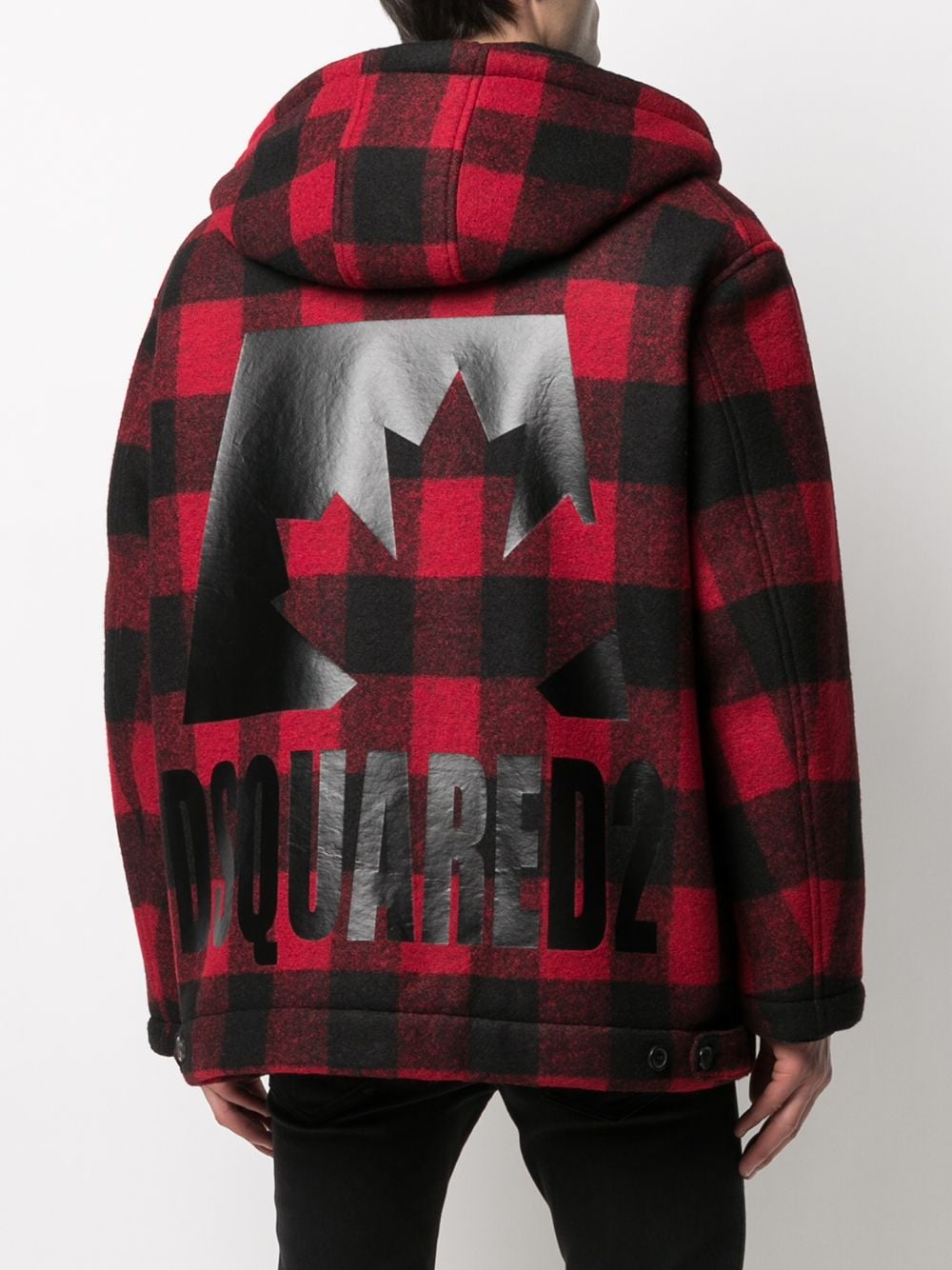 Checked Single-Breasted Coat