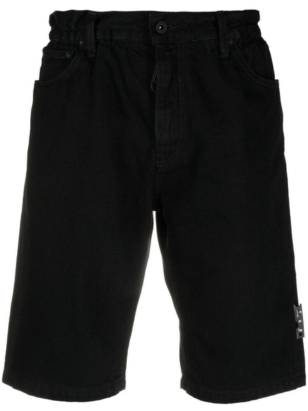 Logo-Patch Denim Shorts