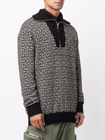 Monogram-Pattern Long-Sleeve Jumper