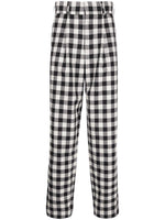 Gingham Check Print Trousers