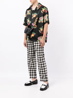 Gingham Check Print Trousers