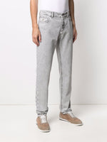 Stonewashed Slim-Fit Trousers