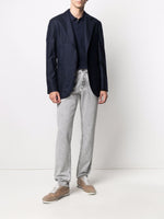 Stonewashed Slim-Fit Trousers