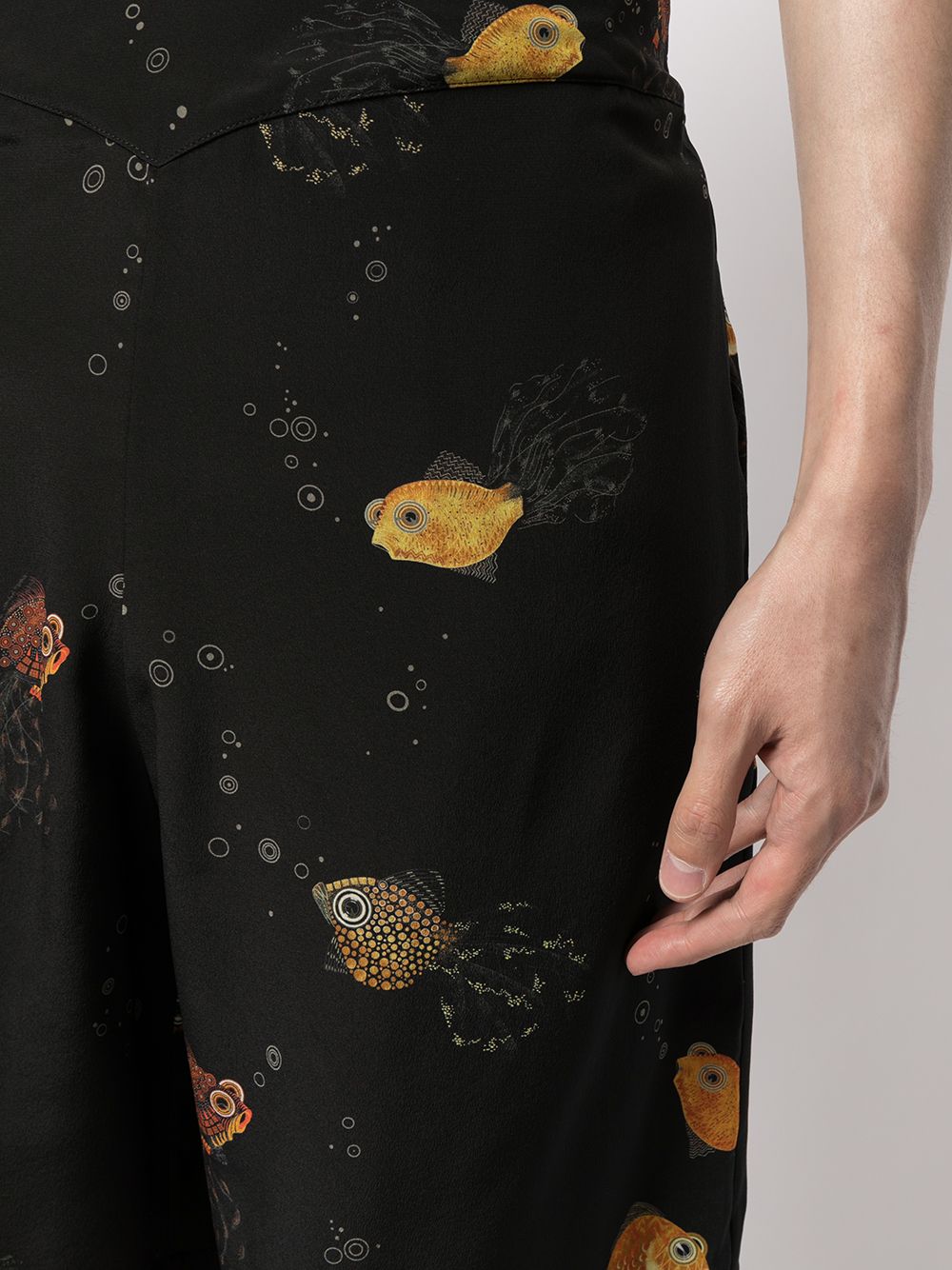 Fish-Print Tailored Shorts