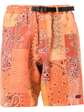 Paisley-Print Buckle-Fastening Shorts