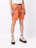 Paisley-Print Buckle-Fastening Shorts