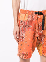 Paisley-Print Buckle-Fastening Shorts