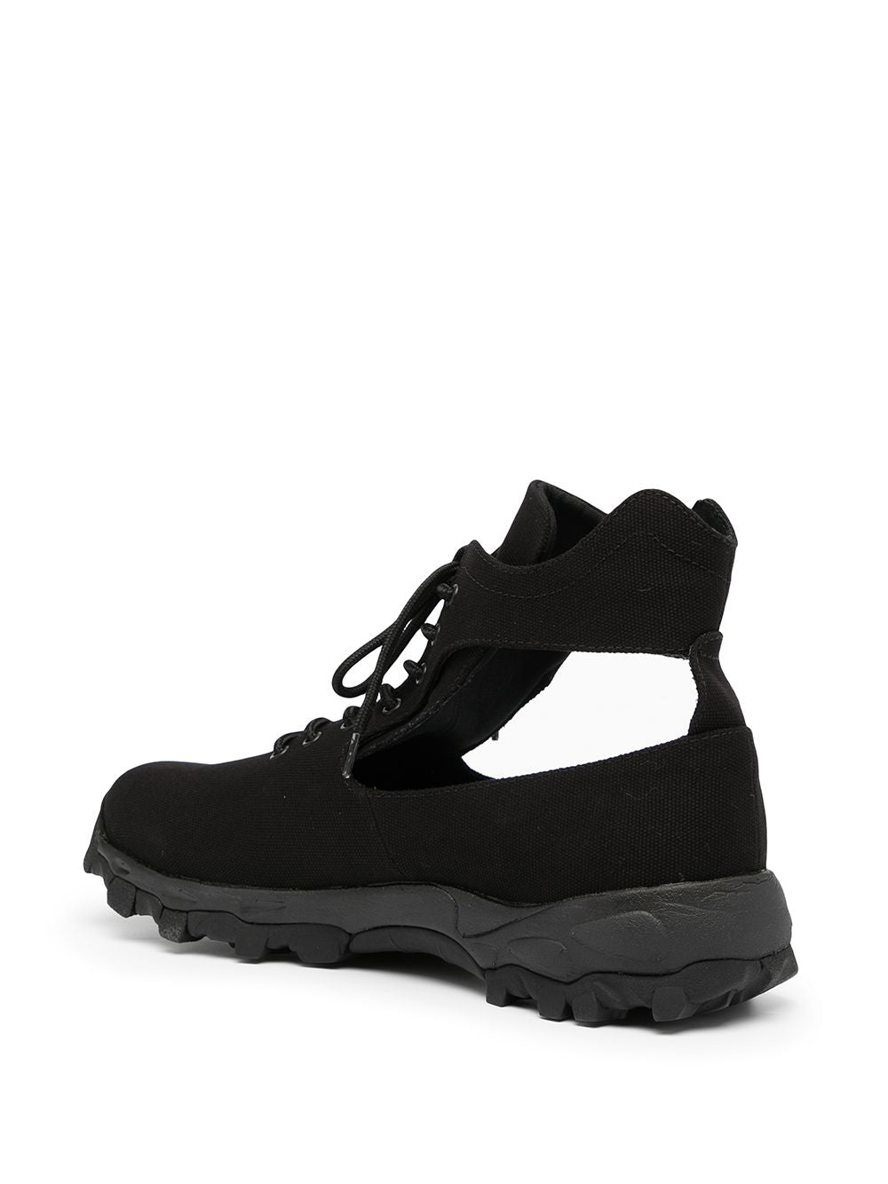 Cut-Out Canvas High-Top Sneakers