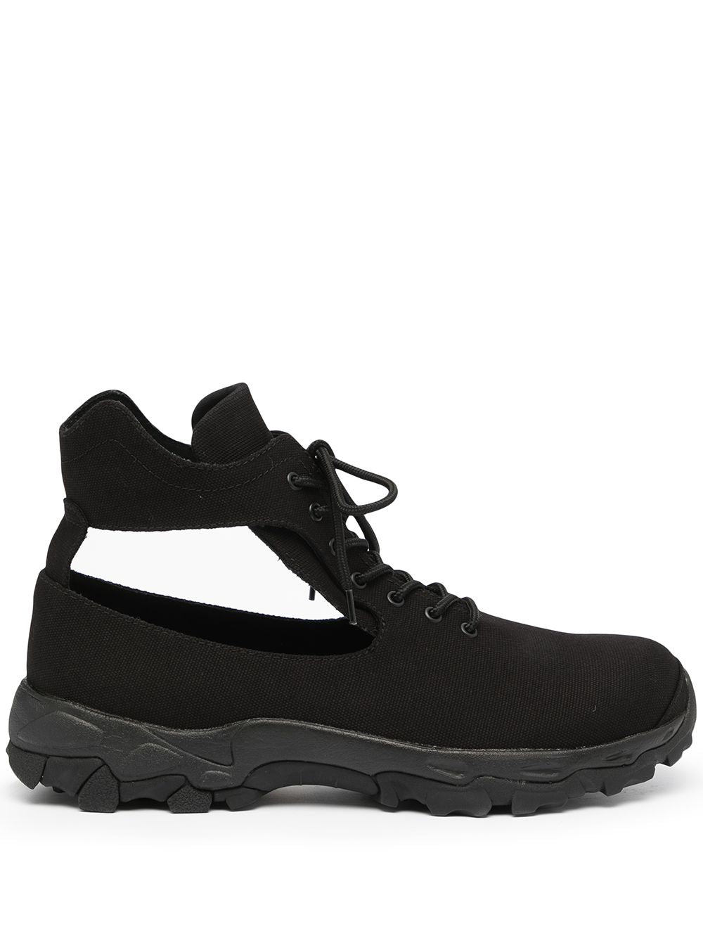 Cut-Out Canvas High-Top Sneakers
