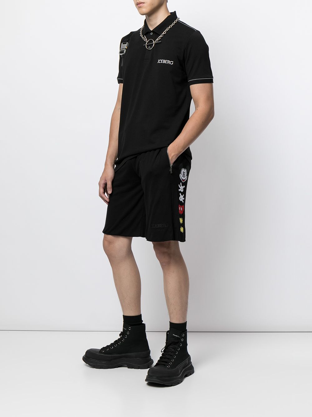 Drawstring Waist Track Shorts