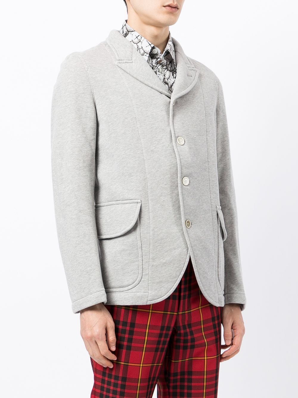 Single-Breasted Cotton Blazer