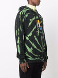 Graphic Print Tie-Dye Hoodie