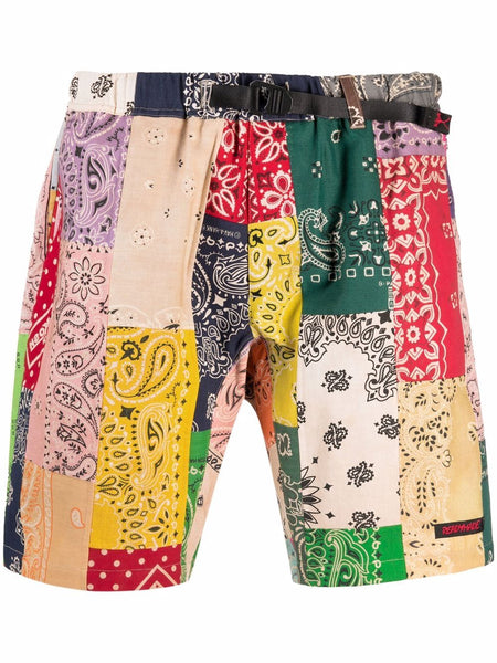 Patchwork Bandana Print Shorts