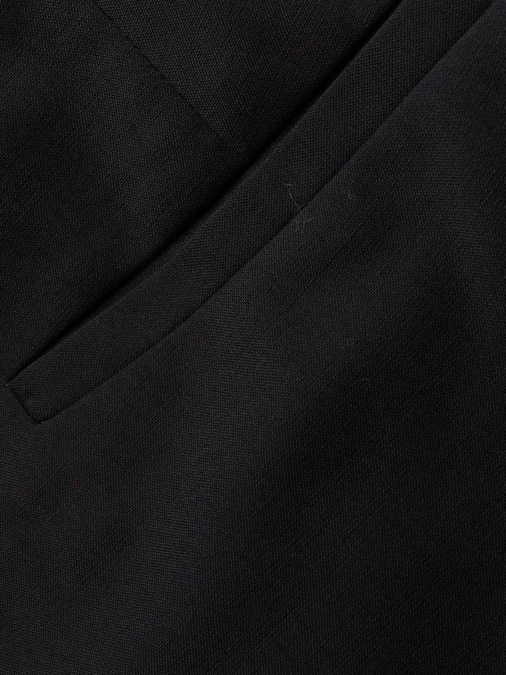 Draped Straight-Leg Cropped Trousers