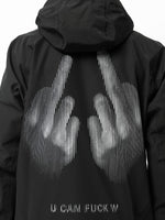 Graphic-Print Parka Jacket
