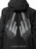 Graphic-Print Parka Jacket