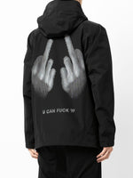Graphic-Print Parka Jacket