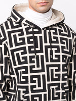 Monogram-Print Hoodie