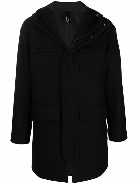 By Walid patchwork single-breasted coat - Black