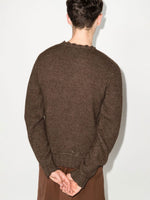 Floral Embroidered Crew Neck Sweater