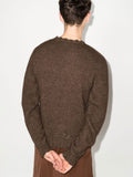 Floral Embroidered Crew Neck Sweater