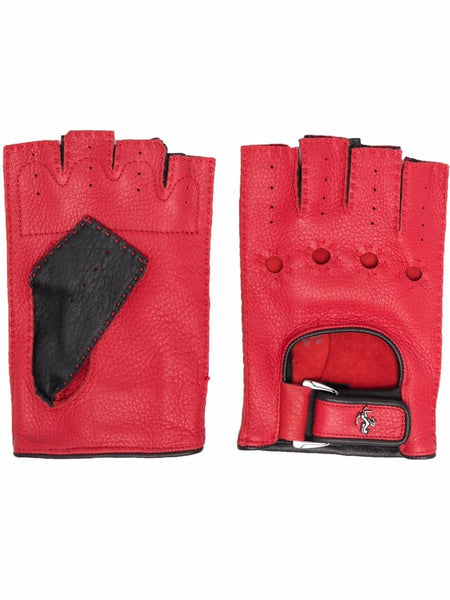 Prancing-Horse Leather Driving Gloves