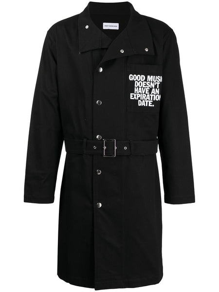 Slogan-Print Cotton Coat