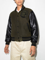 Patch-Detail Button-Up Bomber Jacket