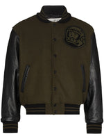 Patch-Detail Button-Up Bomber Jacket