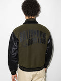 Patch-Detail Button-Up Bomber Jacket
