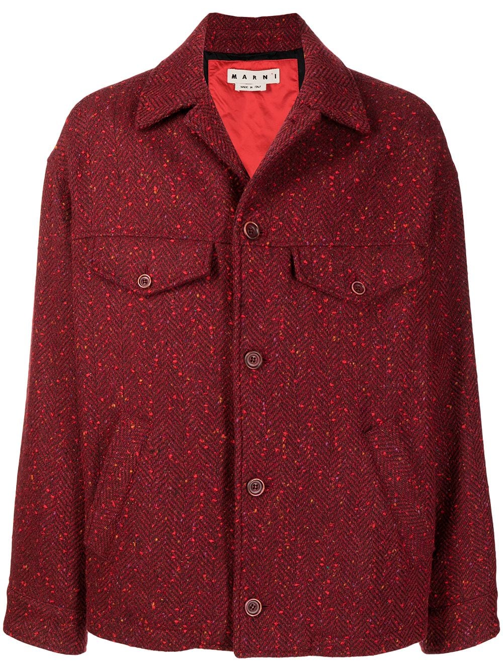 Herringbone-Effect Jacket