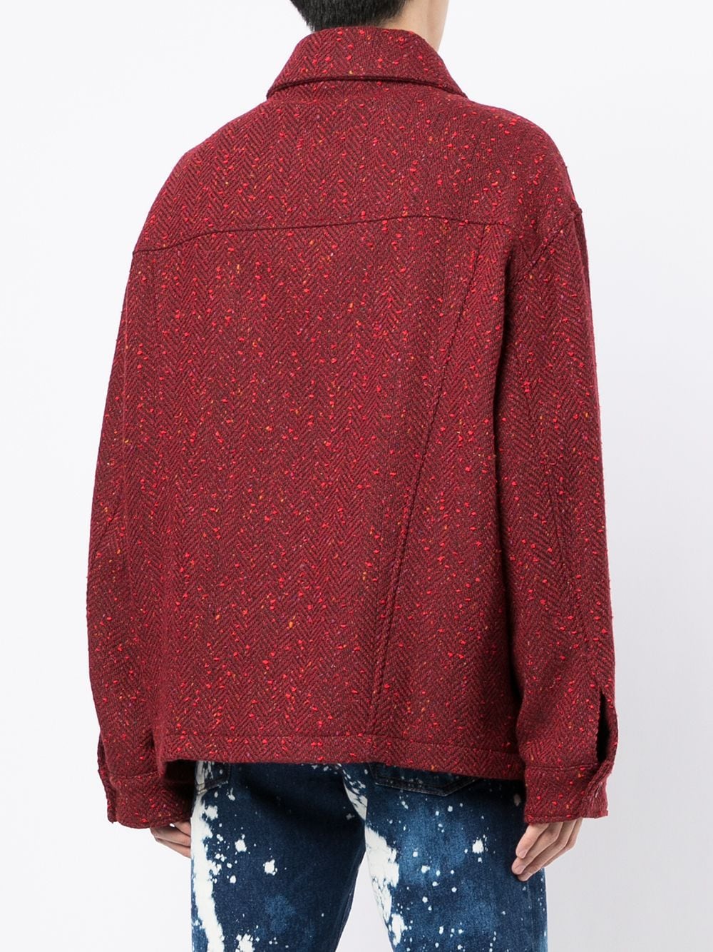 Herringbone-Effect Jacket