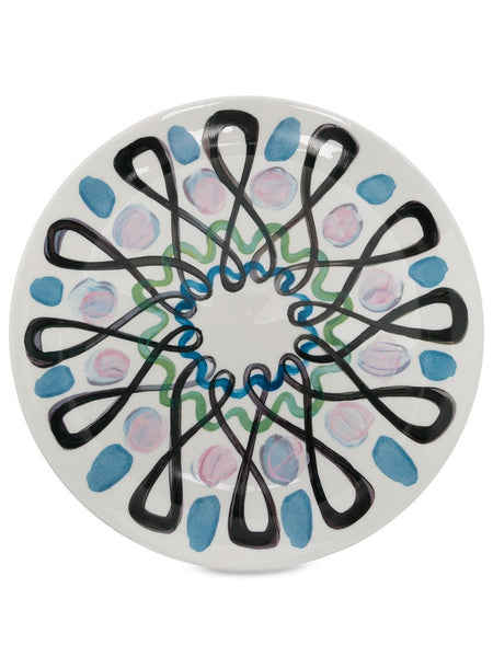 Pink Swirl China Dinner Plate
