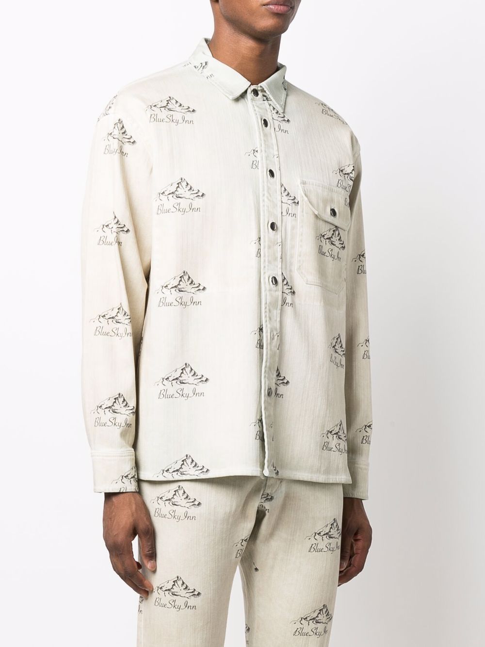 Logo Mountain-Print Jacket