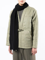 Ribbed-Knit Wool Scarf