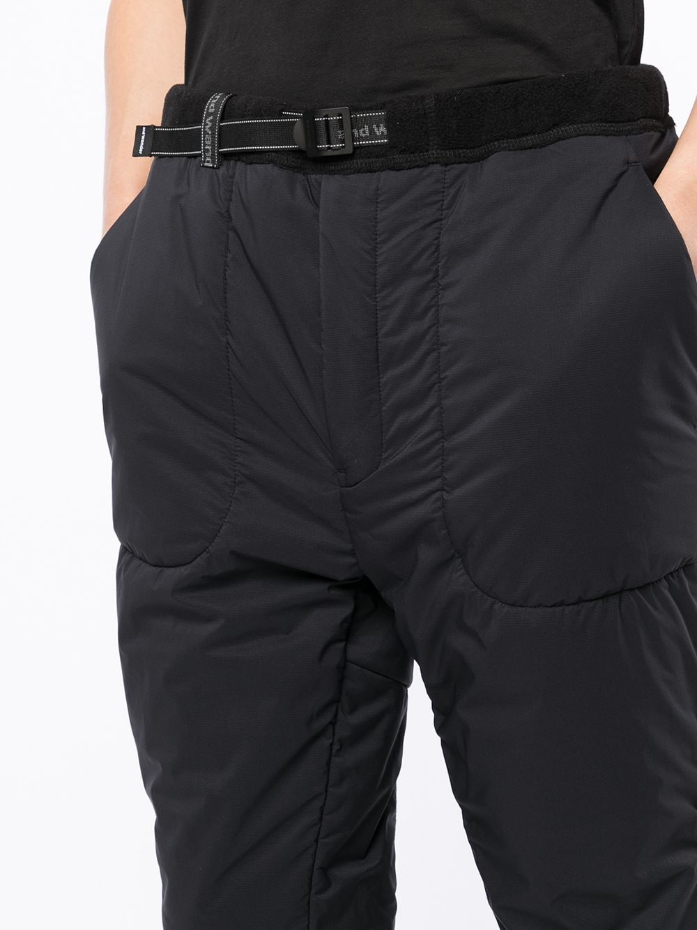 Panelled Buckled Straight-Leg Trousers