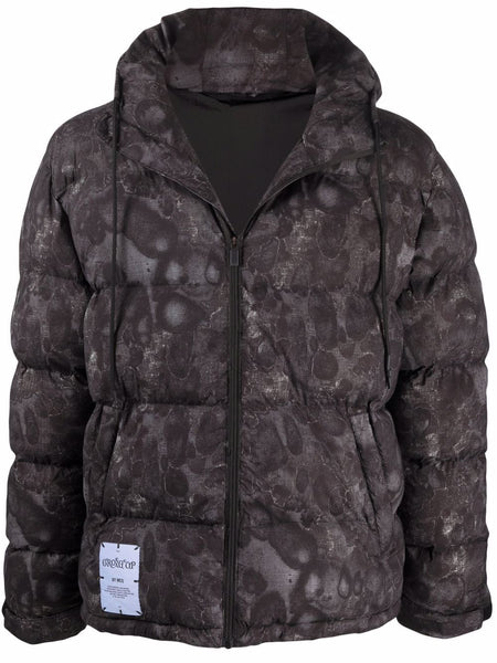 Graphic-Print Puffer Jacket