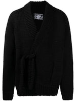 Tie-Fastened Virgin Wool Cardigan