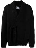 Tie-Fastened Virgin Wool Cardigan