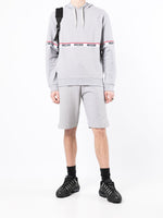 Logo-Tape Drawstring Hoodie
