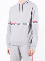 Logo-Tape Drawstring Hoodie