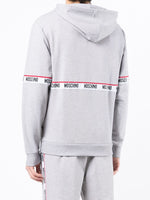 Logo-Tape Drawstring Hoodie