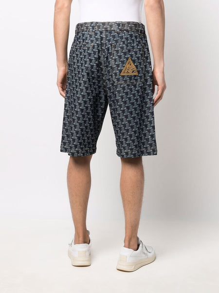 Geometric-Print Bermuda Shorts