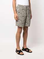 Leopard-Print Track Shorts