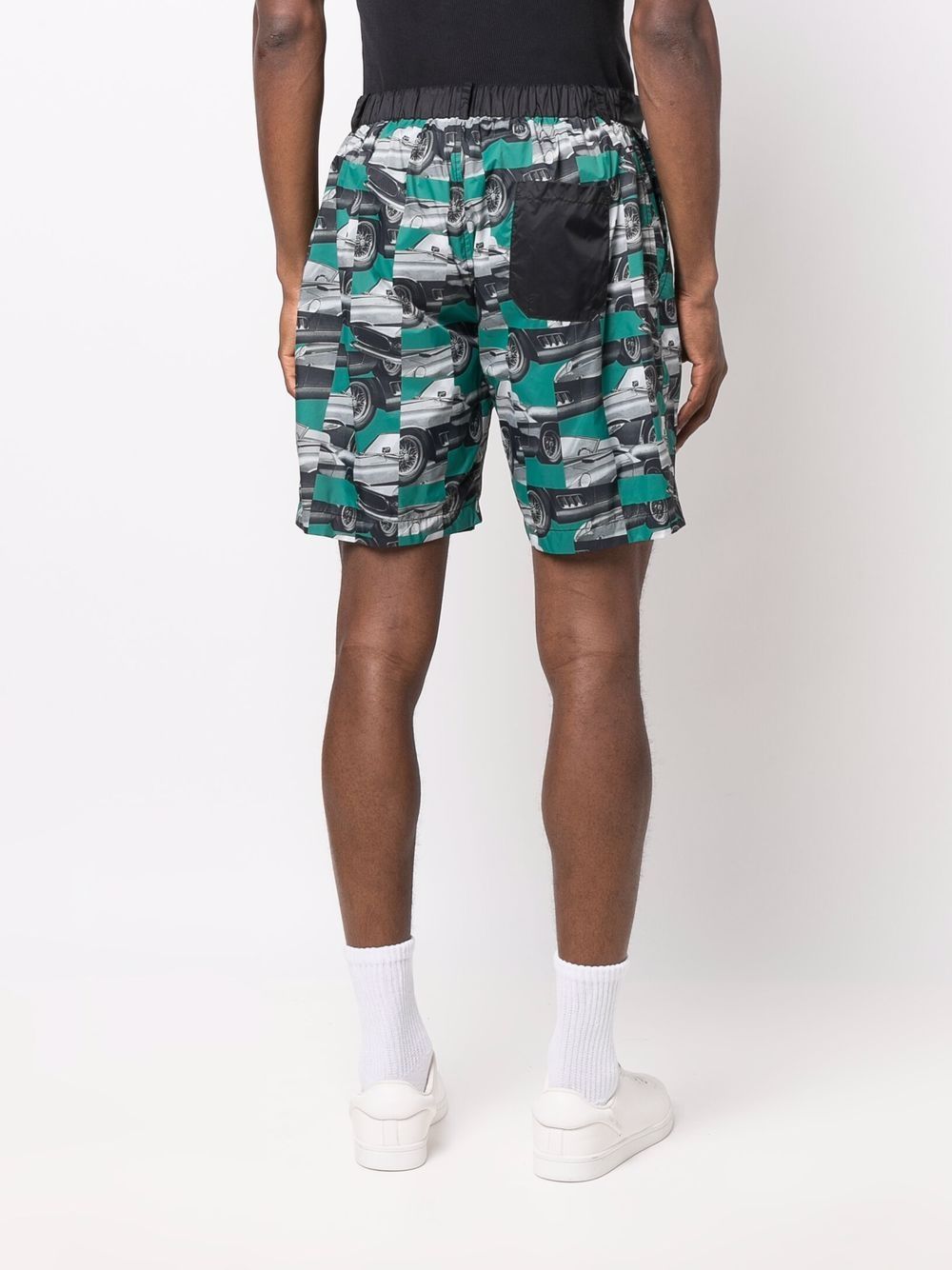 Patchwork Photograph-Print Shorts