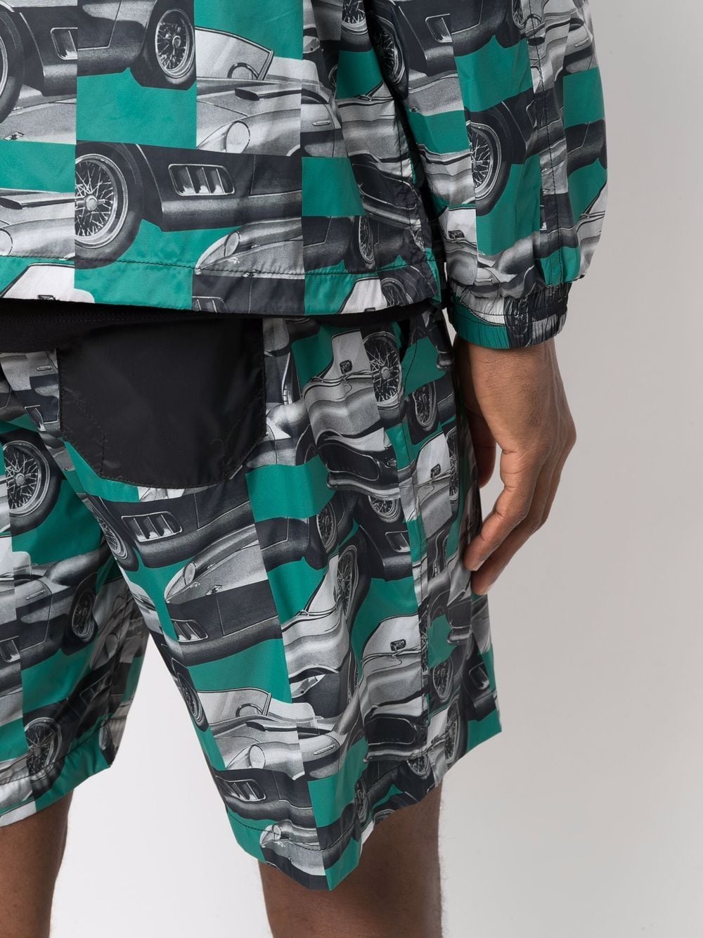 Patchwork Photograph-Print Shorts