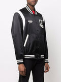 Patch-Detail Bomber Jacket