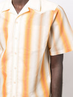Stripe-Print Short-Sleeved Shirt