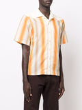 Stripe-Print Short-Sleeved Shirt