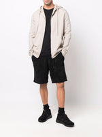 Embroidered-Logo Zip-Up Hoodie